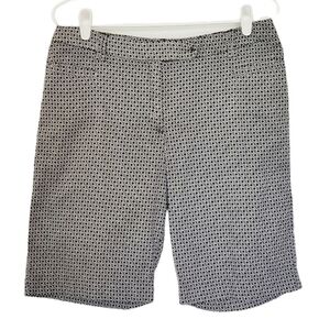 2103 * George Patterned Shorts Black White Size 8